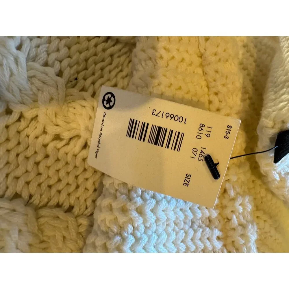 The Limited Cream Cable Knit Neck Scarf  Ear Warmer Cotton Acrylic NWT